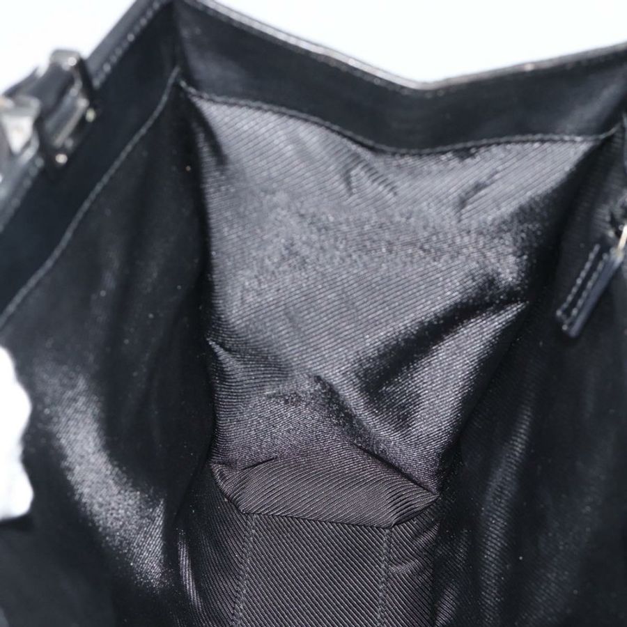 【日本直送】GUCCI GG帆布Jackie手提包 皮革 黑色 銀色 002 1065 正品 BA13717V-17
