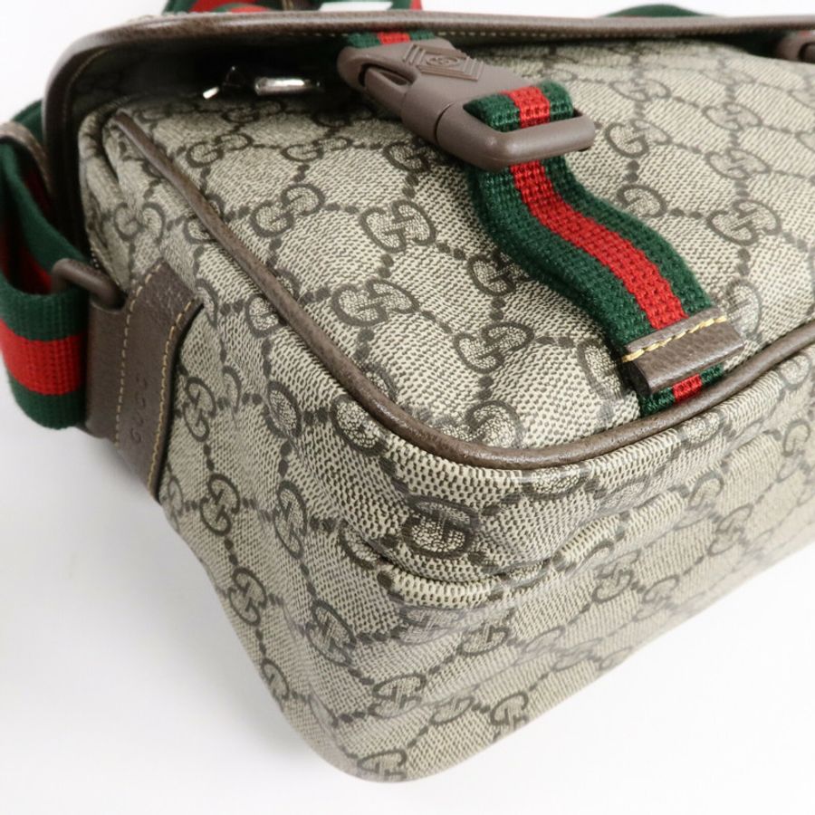 GUCCI 塗層帆布GG Supreme Messenger Bag肩背袋-11