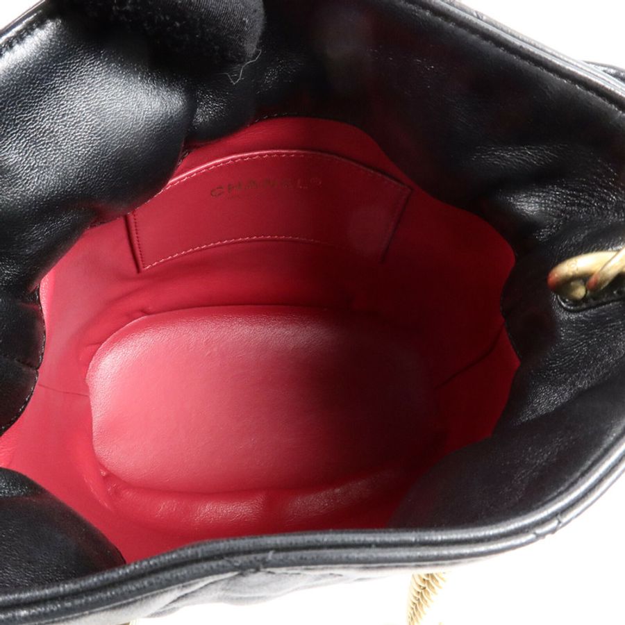 CHANEL 羊皮皮革Bucket Bag手挽肩背兩用袋-4