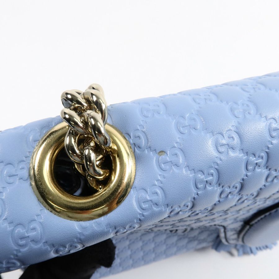 GUCCI 牛皮皮革Emily Medium鏈帶肩背袋-6