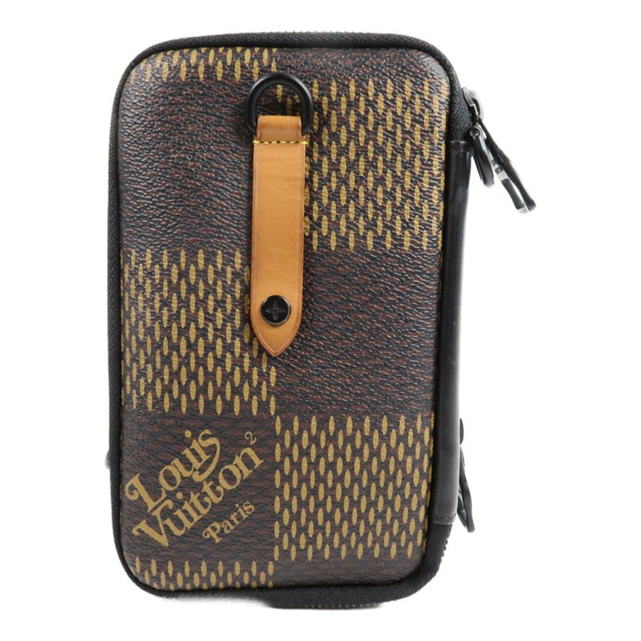 LOUIS VUITTON Damier LV x Nigo Phone Pouch肩背袋-1