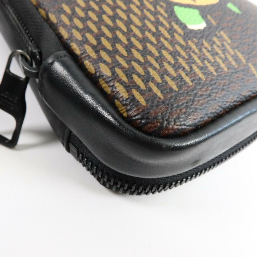 LOUIS VUITTON Damier LV x Nigo Phone Pouch肩背袋-9