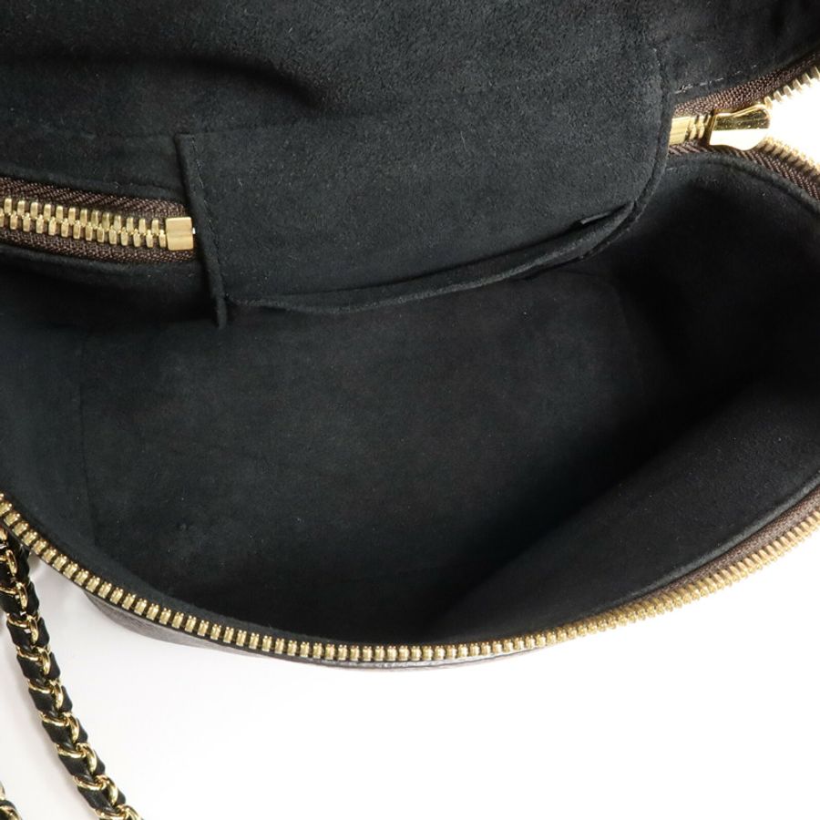 LOUIS VUITTON Monogram Reverse Vanity PM金扣手挽肩背兩用袋棕色-4