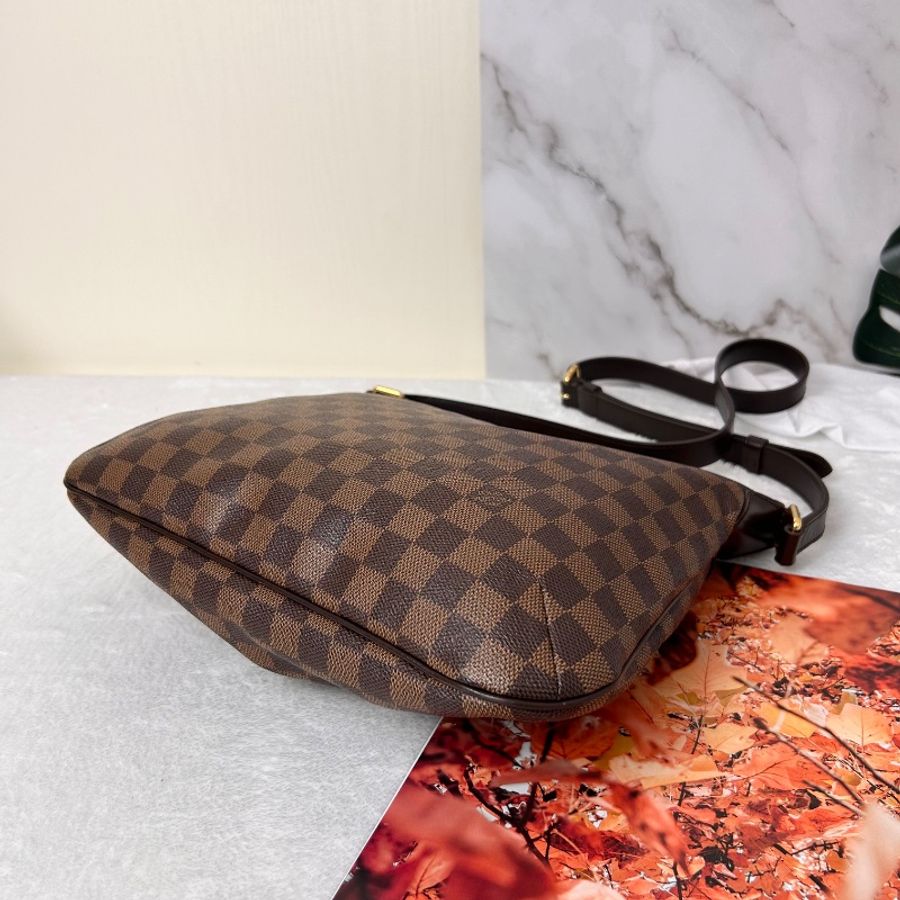 LV 棋盤格紋 Bloomsbury PM 中號 金扣肩背袋-15