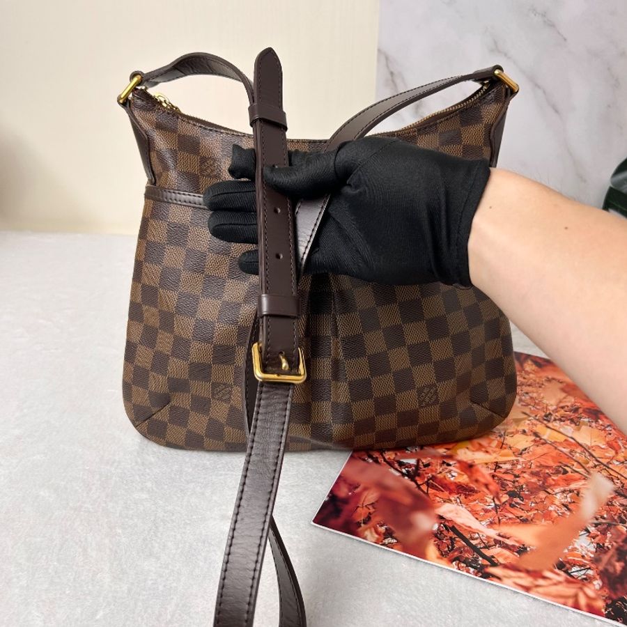 LV 棋盤格紋 Bloomsbury PM 中號 金扣肩背袋-17