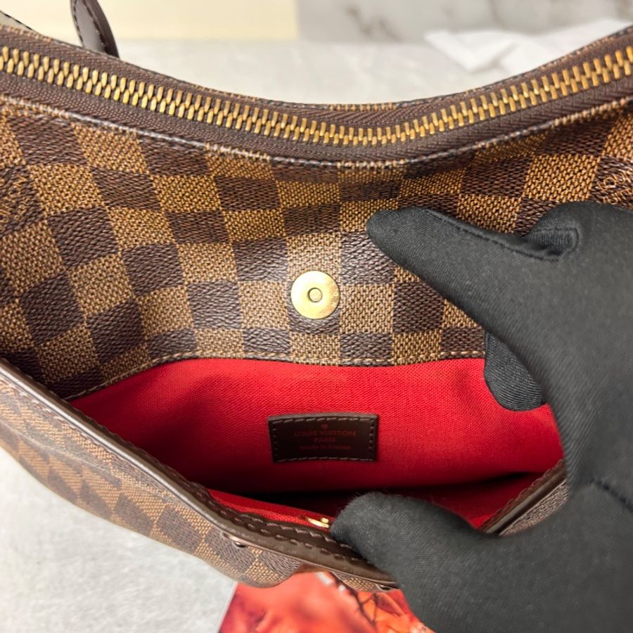 LV 棋盤格紋 Bloomsbury PM 中號 金扣肩背袋-19
