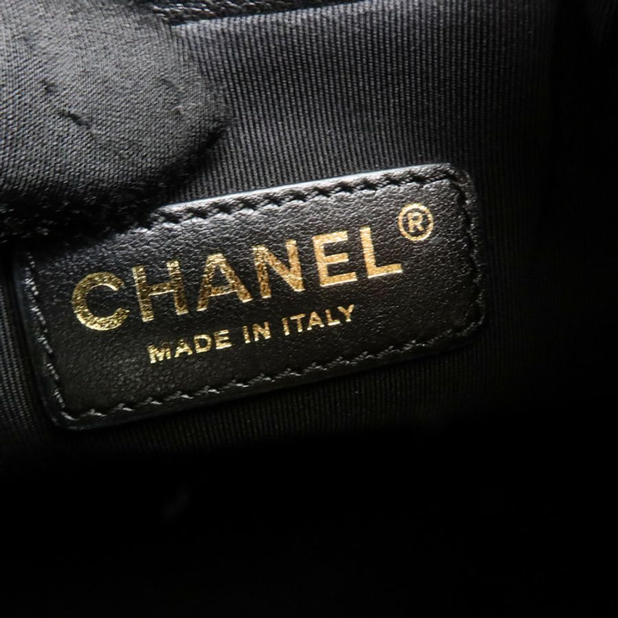 CHANEL 羊皮皮革Bucket Bag鏈帶肩背袋-5