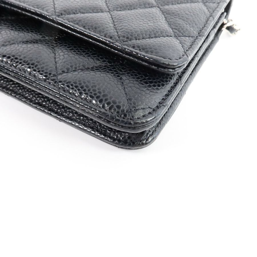 CHANEL 牛皮皮革WOC Wallet On Chain鏈帶肩背袋-10