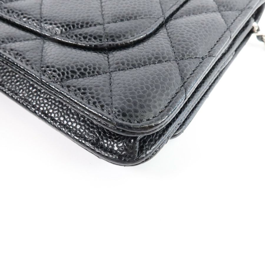 CHANEL 牛皮皮革WOC Wallet On Chain鏈帶肩背袋-12