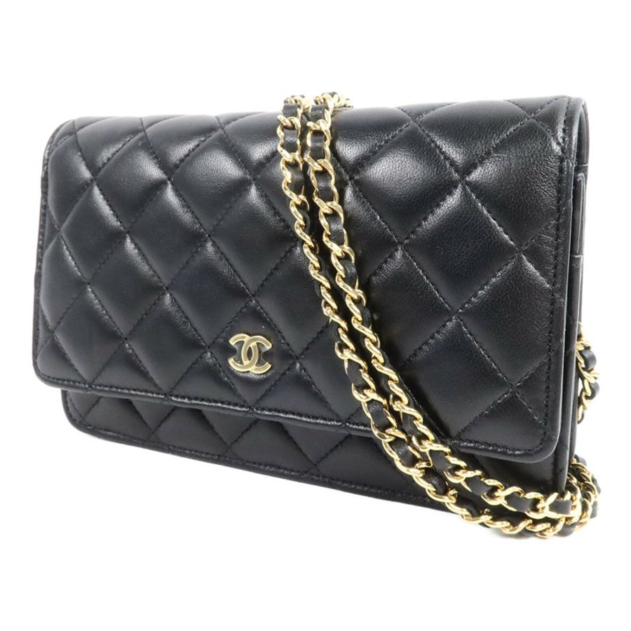 CHANEL 羊皮皮革WOC Wallet On Chain鏈帶肩背袋-2