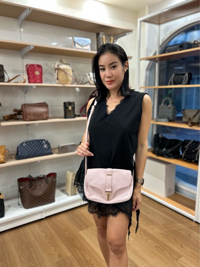 Balenciaga牛皮純色斜挎包單肩包-1