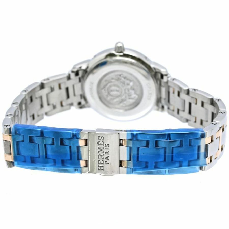 愛馬仕 Clipper Classic Nacre CP1.221.212 4970 女士腕錶 SSxPGP(鍍金)40520-3
