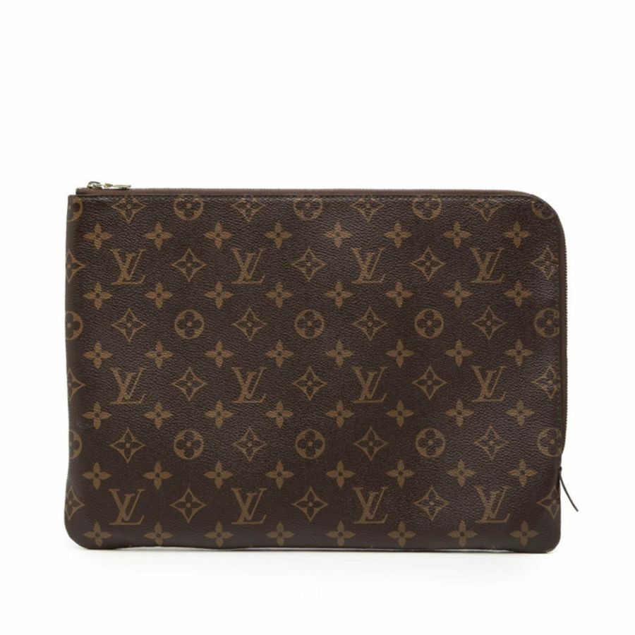 路易威登 Monogram Etui Voyage GM 手拿包,二手 M43443,棕色紫紅色,女士,路易威登-0