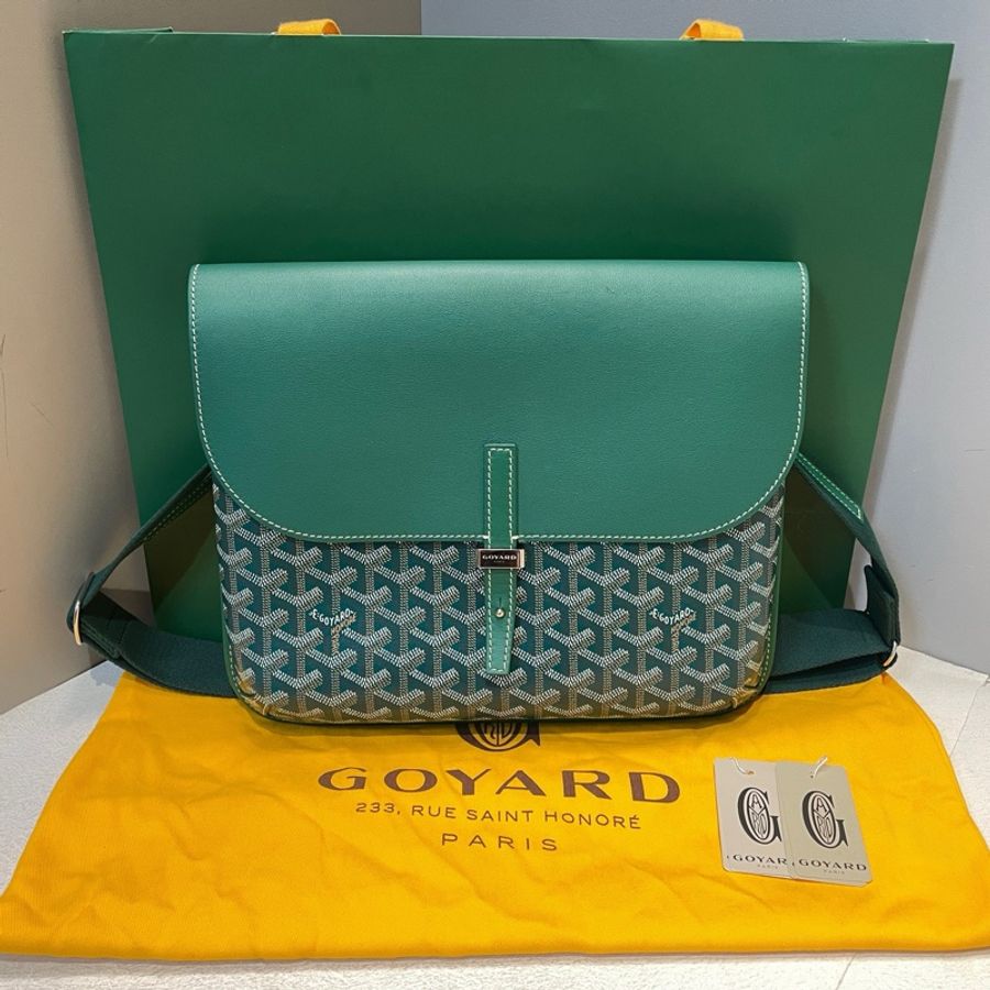 Goyard/戈雅25年新款綠色郵差包-1