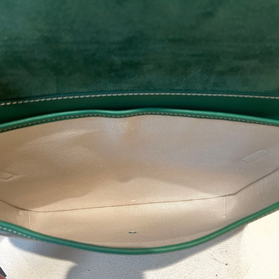 Goyard/戈雅25年新款綠色郵差包-7