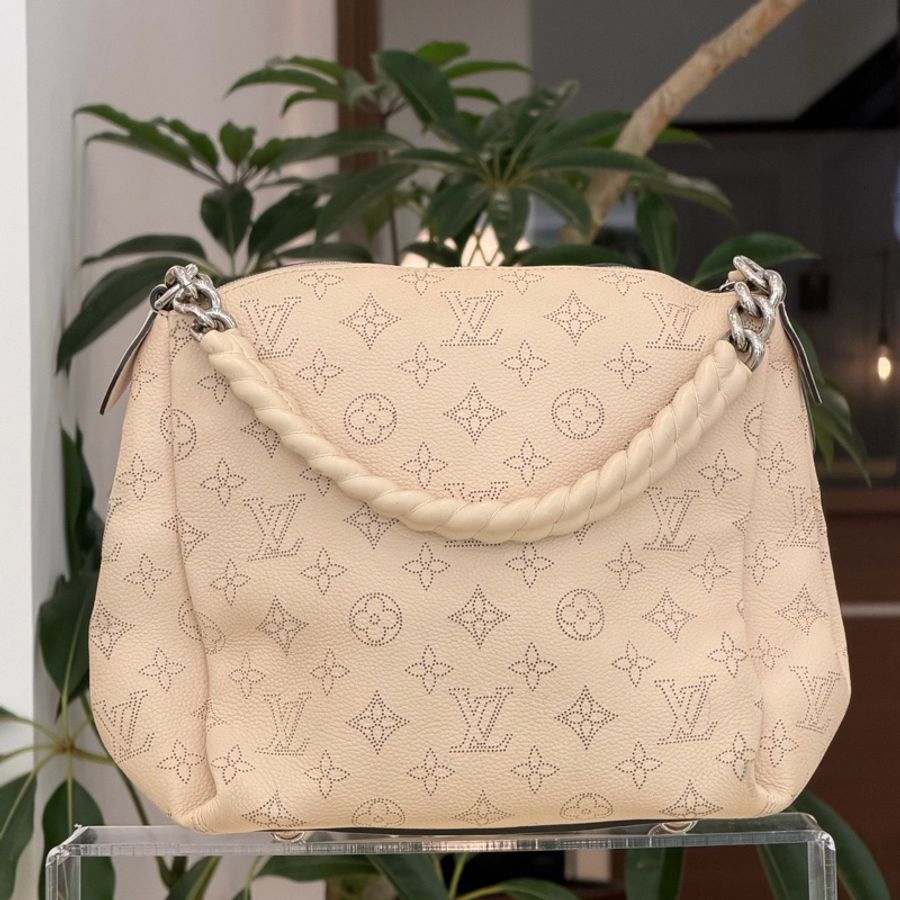 Louis Vuitton 路易威登月光女神 Babylone Chain BB 奶茶灰色手提斜挎包 芯片款 尺寸:24*14*23cm 無肩帶-0