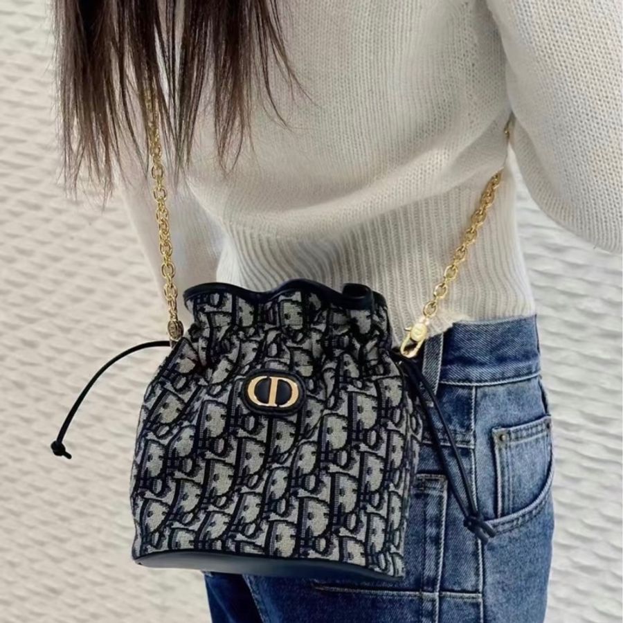 Dior/迪奧25年新款30 Montaigne迷你小福袋水桶包-0