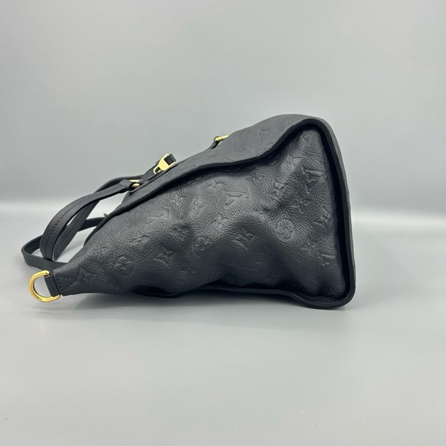 LV 路易威登 黑色全皮老花暗紋托特手提包 11年-2