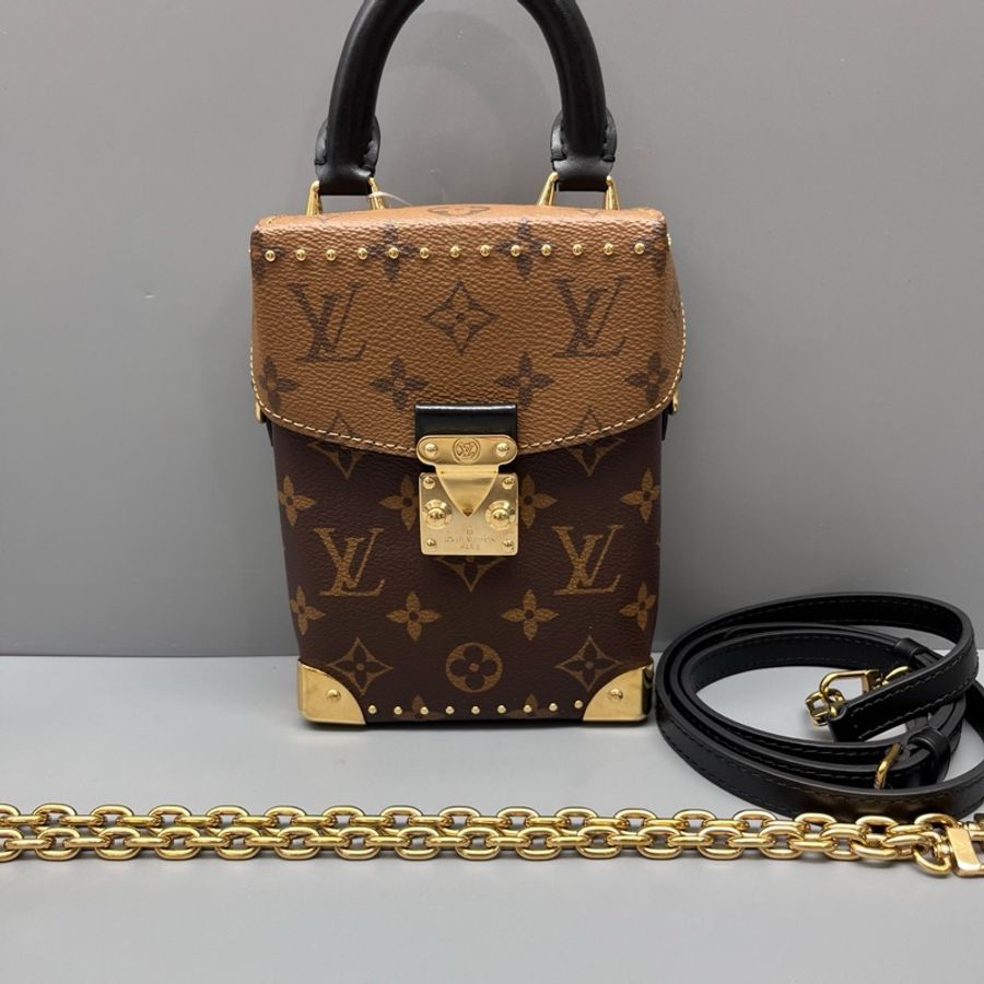 LV 路易威登老花拼色Camera box盒子包-0