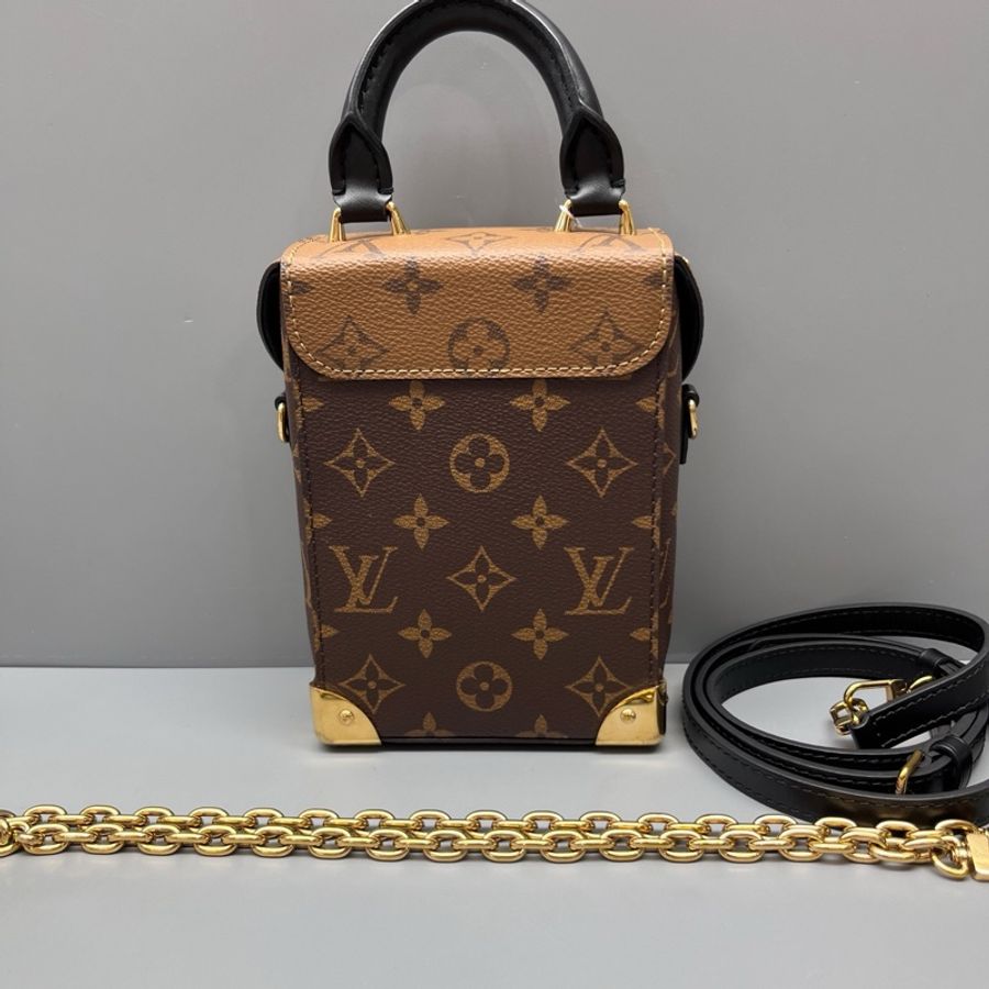 LV 路易威登老花拼色Camera box盒子包-1