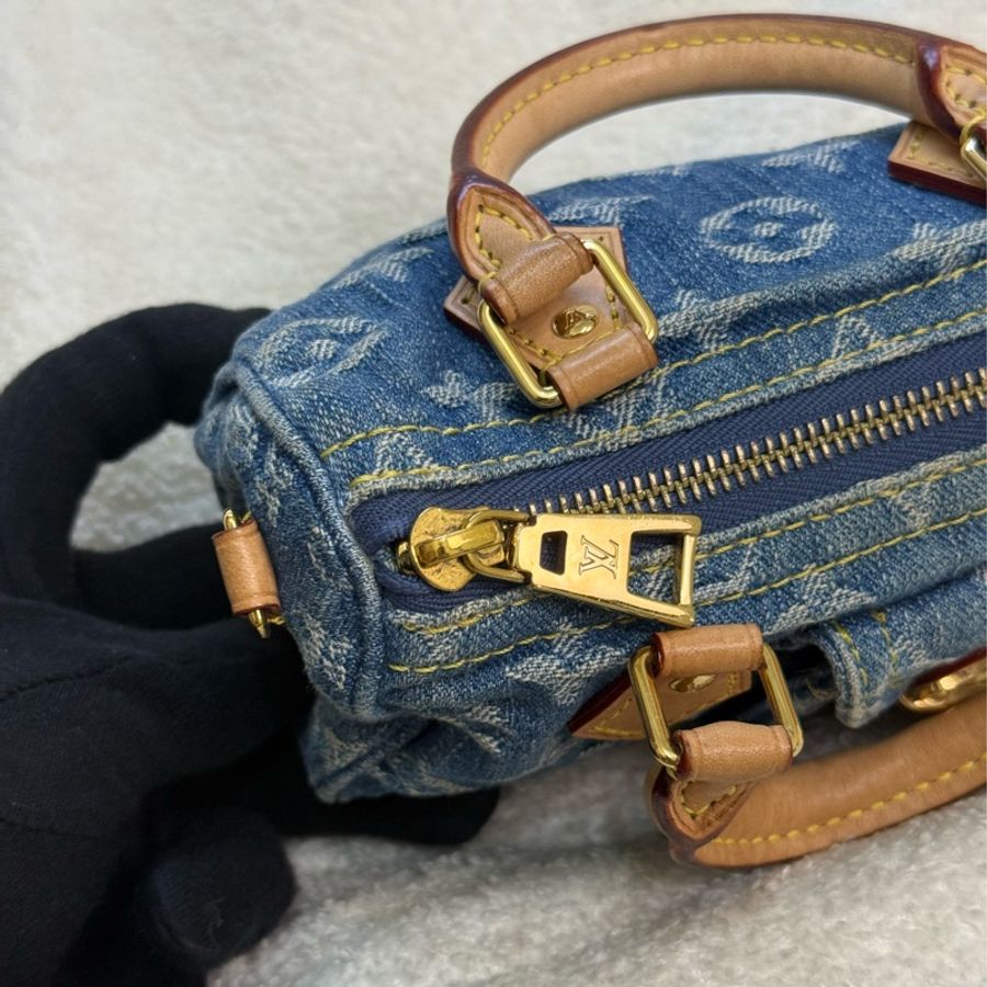 Lv nano speedy 新款丹寧牛仔包 ✨最新晶片款-10