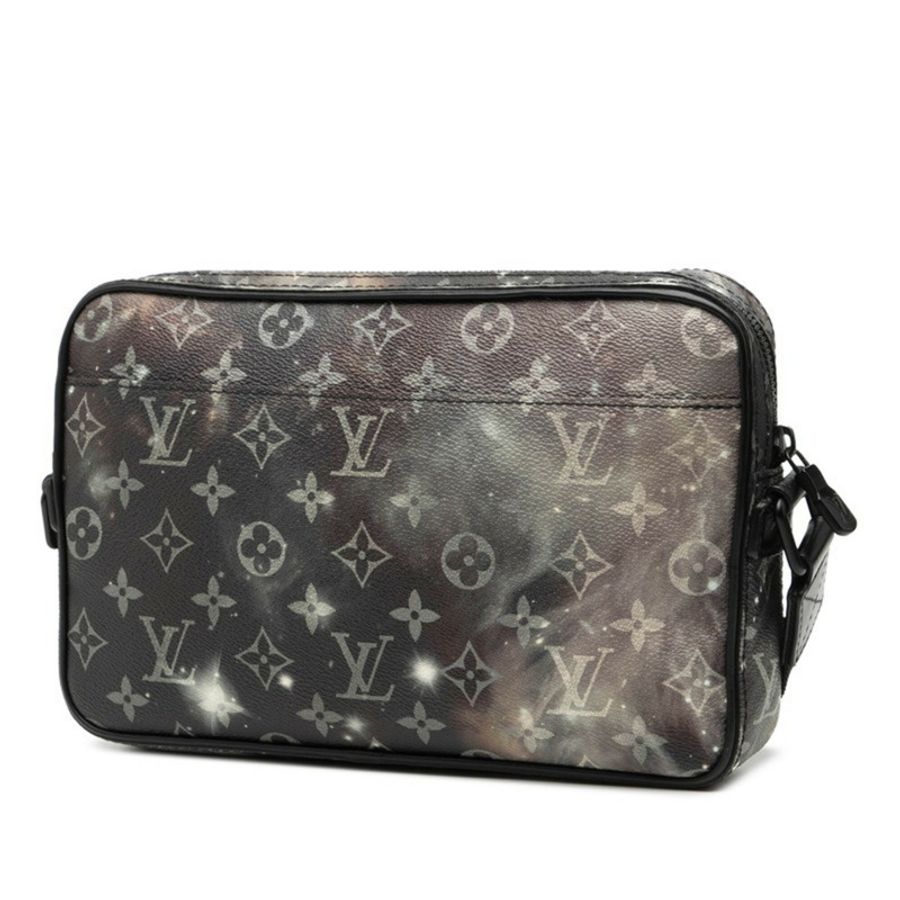 路易威登 Monogram Galaxy Alpha Messenger 斜背包 M44165 黑色 灰色 紫色 皮革 男士 LOUIS VUITTON-1