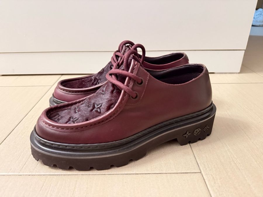 Louis Vuitton Burgundy LV Ranger Derbies 6 皮鞋-2