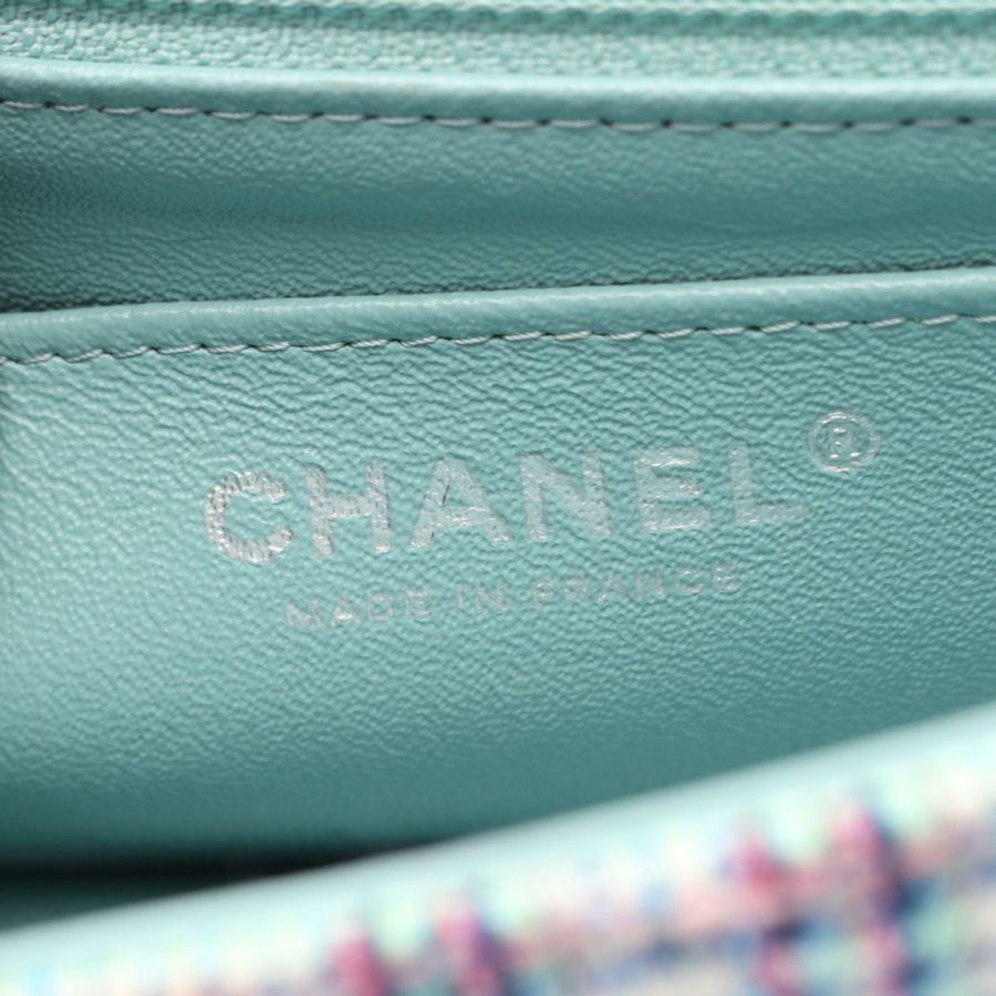 香奈兒 (CHANEL) 迷你絎縫 20 鏈條斜背包 A69900 斜紋軟呢綠色 SHW-3