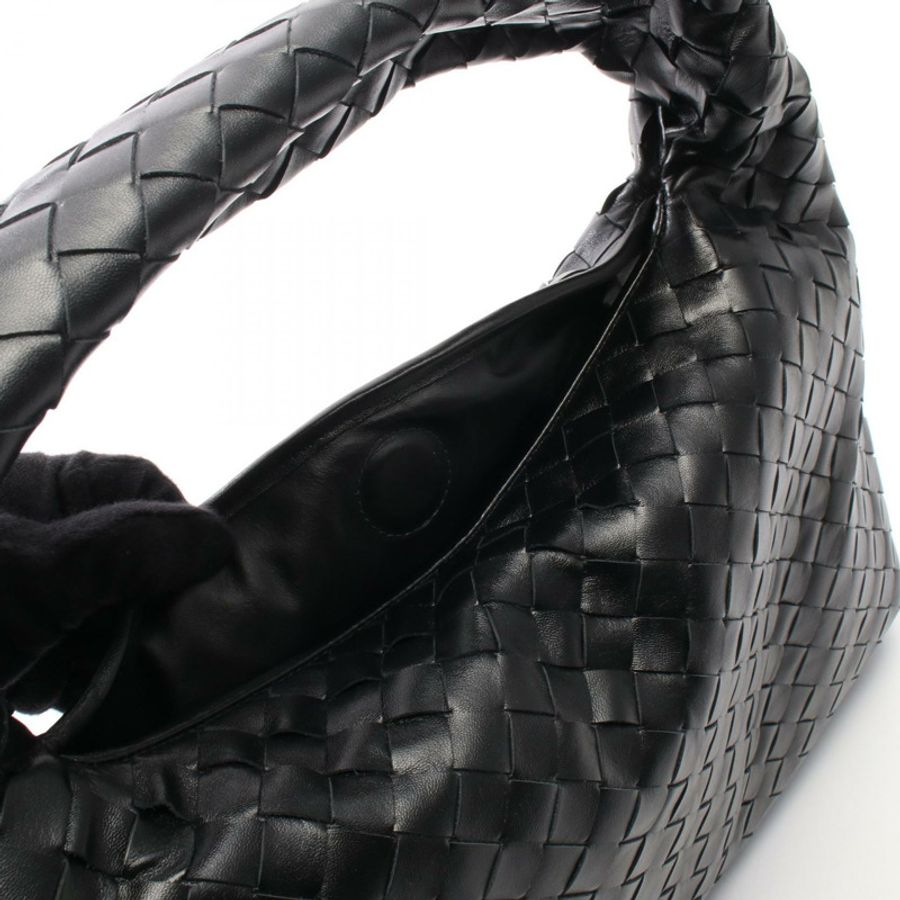 BOTTEGA VENETA HOP Intrecciato 手提包 796262V3IV11019 皮革 黑色 全新 BV-4