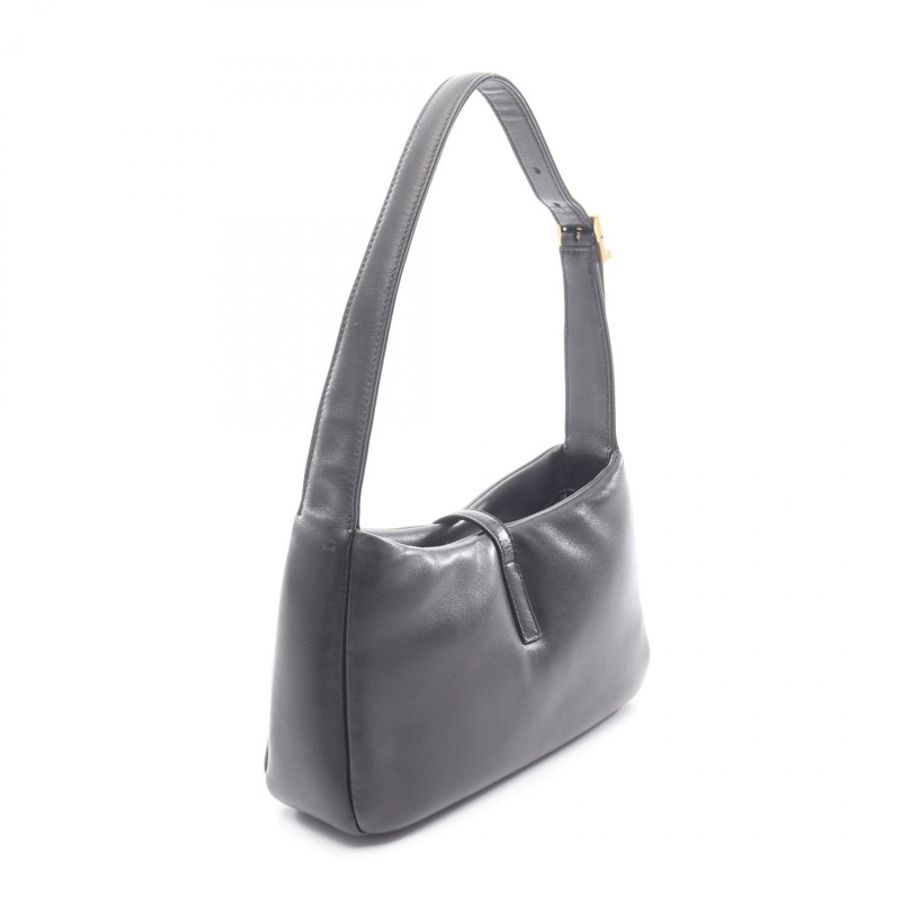 SAINT LAURENT PARIS LE 5 A 7 Le Sancassette Hobo 手提包 763419AACX71000 小羊皮(綿羊皮)黑色全新 Wome-1