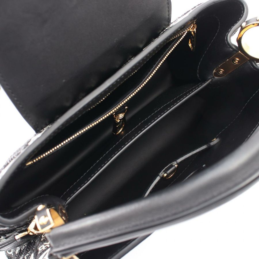 路易威登 Capucine MM Since1854 單肩手提包 M57358 黑色皮革二手-2