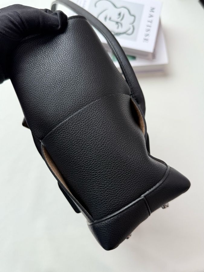 BV葆蝶家bottega veneta Arco33單肩包編織包弓弩包荔枝皮黑色-2