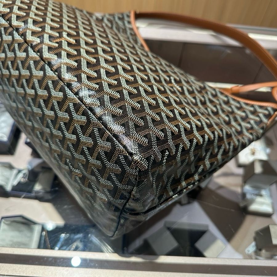 Goyard戈雅德棕色老花Hobo单肩包-5