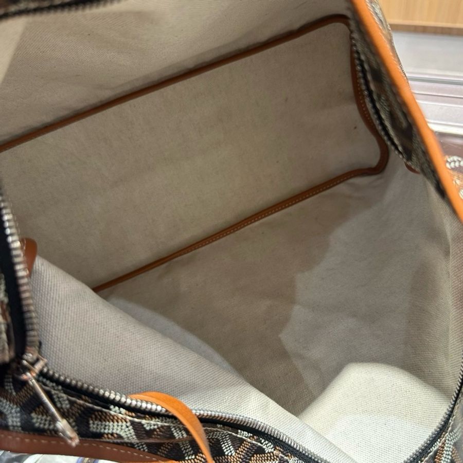 Goyard戈雅德棕色老花Hobo单肩包-6