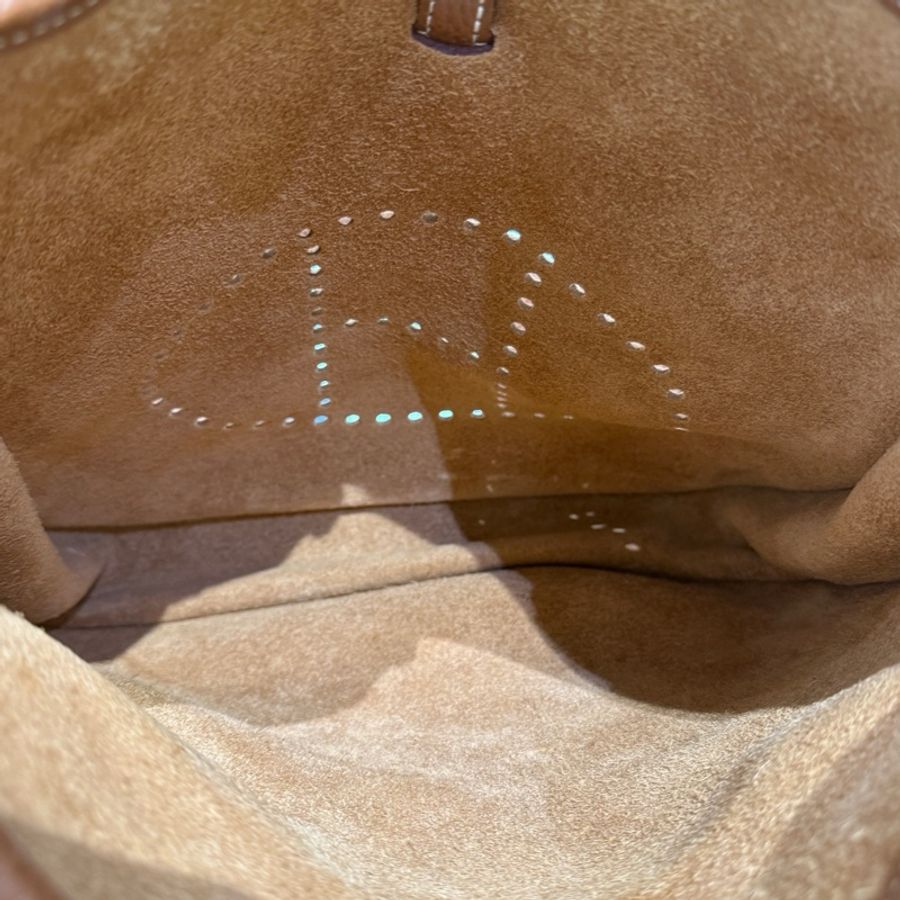 Hermes愛馬仕伊芙琳Evelyne29 金棕色 框N刻Clemence小牛皮銀扣-6