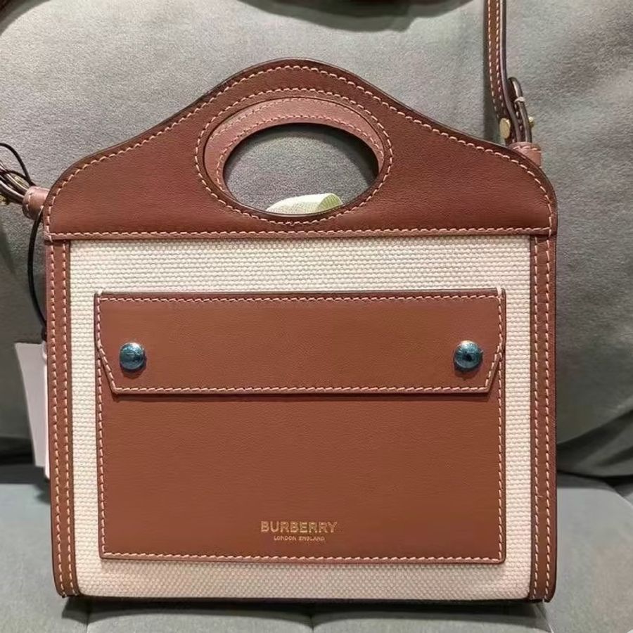 Burberry 迷你帆布拼皮革 Pocket-2