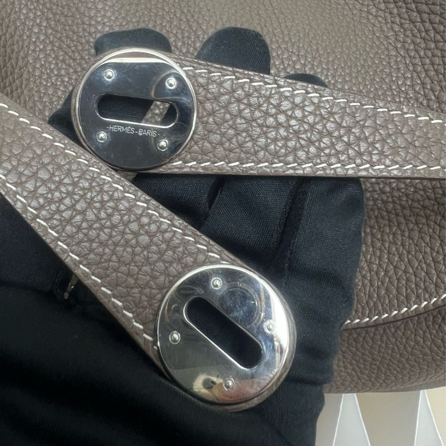 Hermes lindy 30 大象灰銀釦 D刻-18