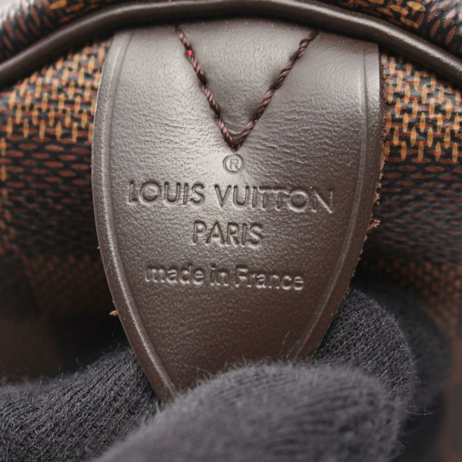 路易威登 Speedy 30 手提包 N41364 Damier Ebene 帆布皮革棕色二手 LV-3
