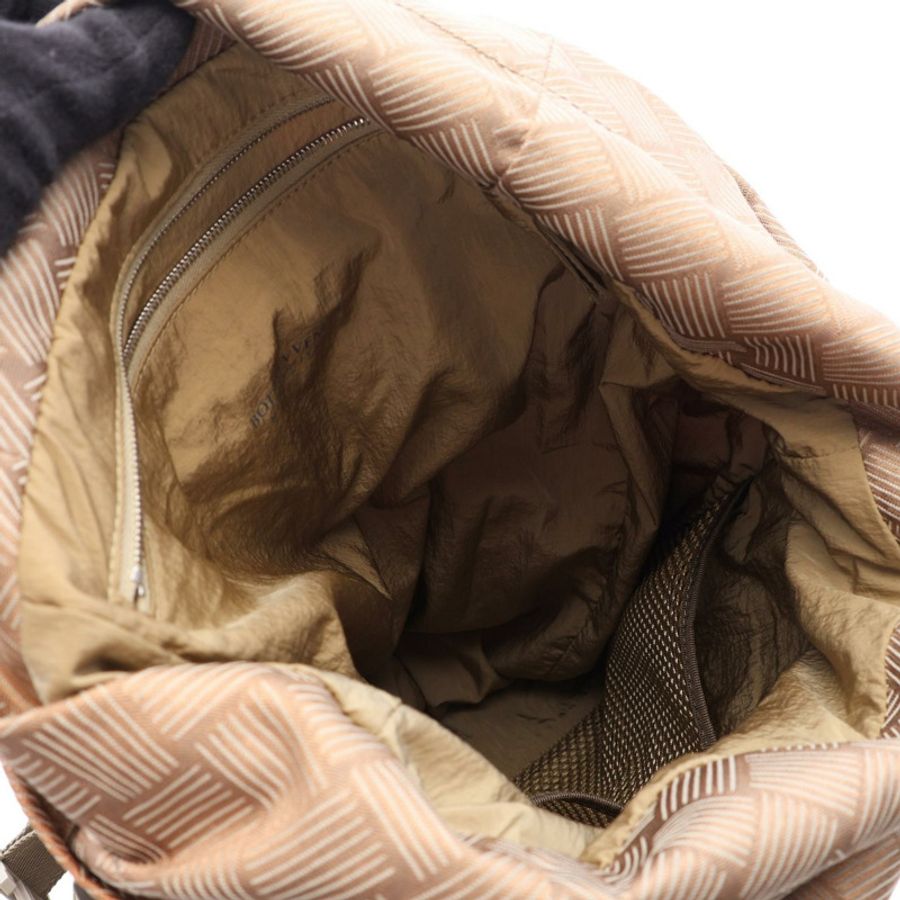 BOTTEGA VENETA Trekking Intrecciato Rucksack Backpack Nylon Brown Used Unisex-2