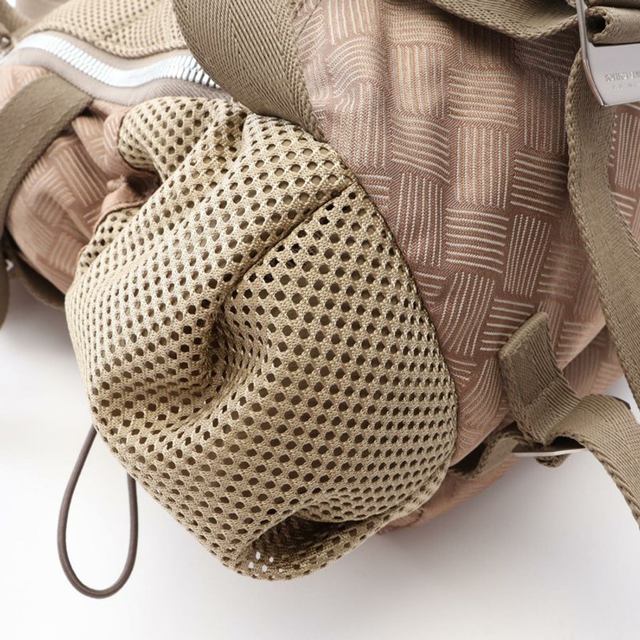 BOTTEGA VENETA Trekking Intrecciato Rucksack Backpack Nylon Brown Used Unisex-5