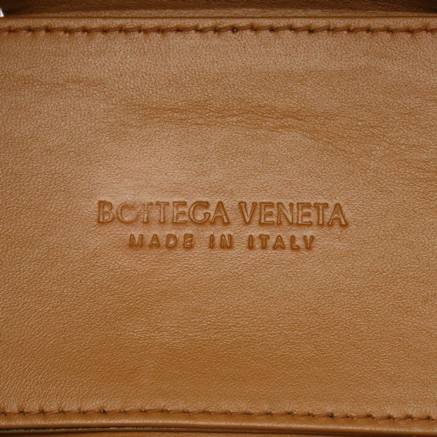 BOTTEGA VENETA 迷你 Arco 單肩手提包 709337 皮革 棕色 二手 女士-3