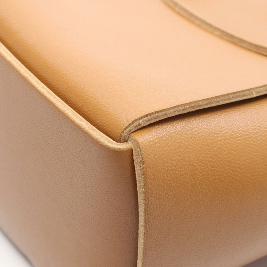 BOTTEGA VENETA 迷你 Arco 單肩手提包 709337 皮革 棕色 二手 女士-4