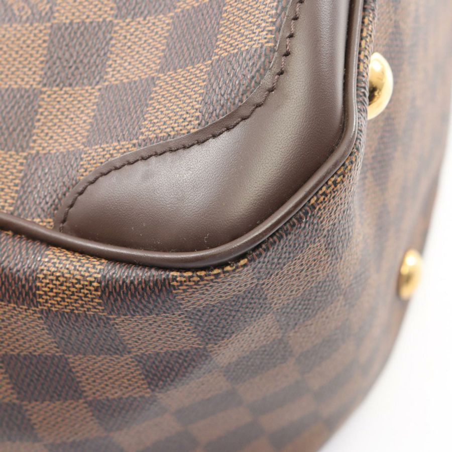 LOUIS VUITTON Verona 中型單肩手提包 N41118 Damier Ebene 帆布皮革 二手-5