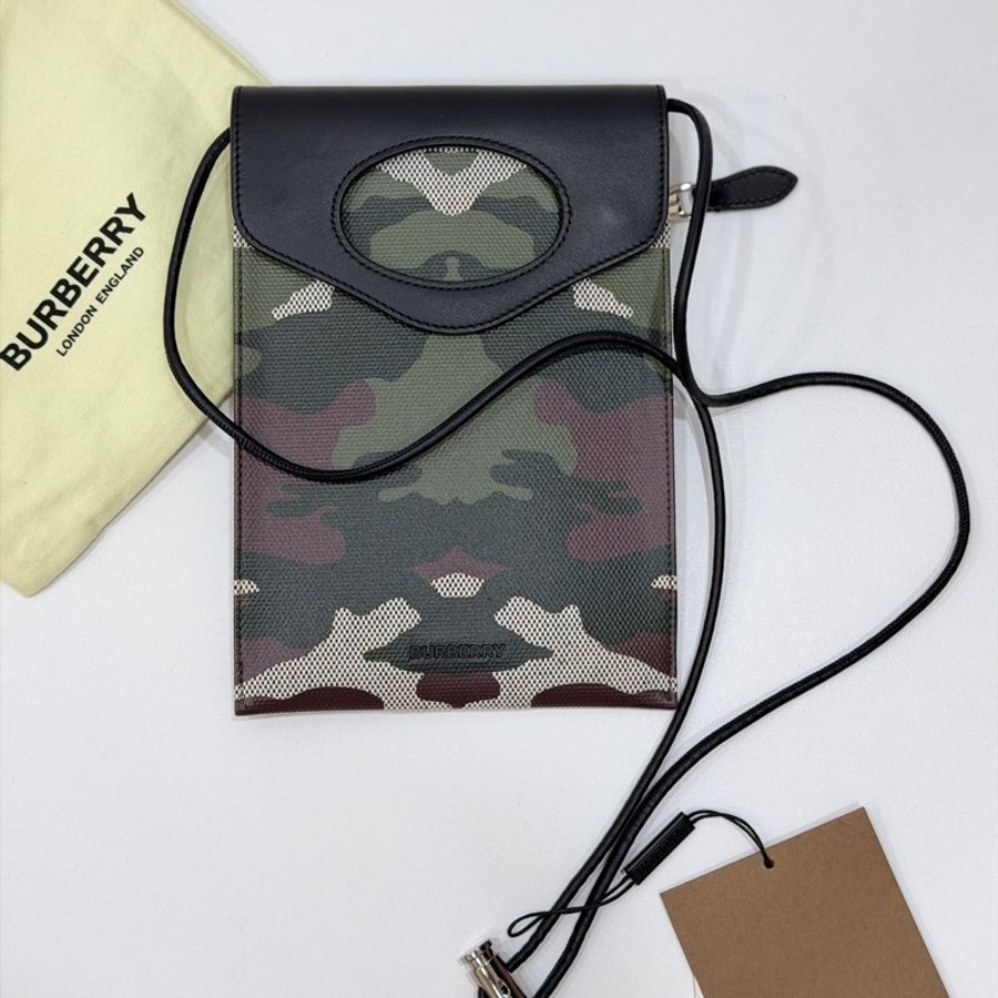Burberry 迷彩 綠 手機包 肩背包 斜背包 側背包-0
