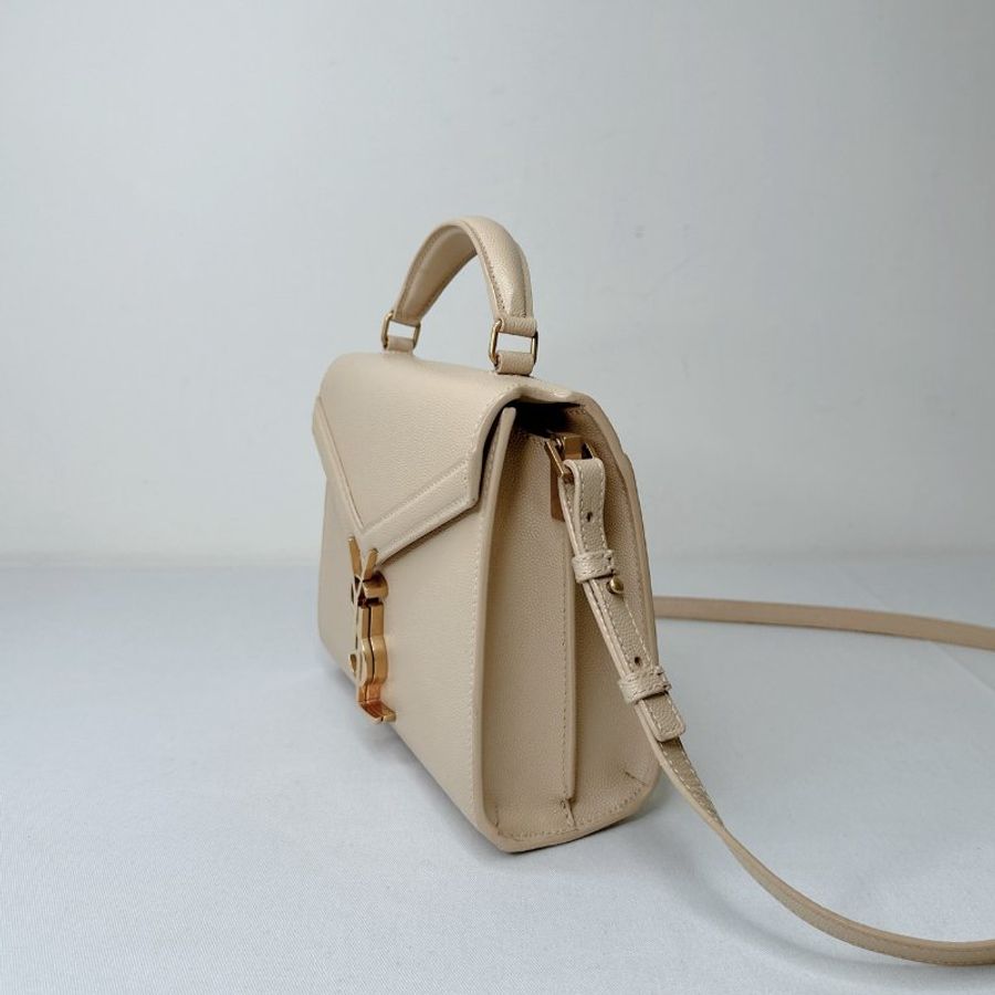 YSL Cassandra奶茶色手提斜背包-2