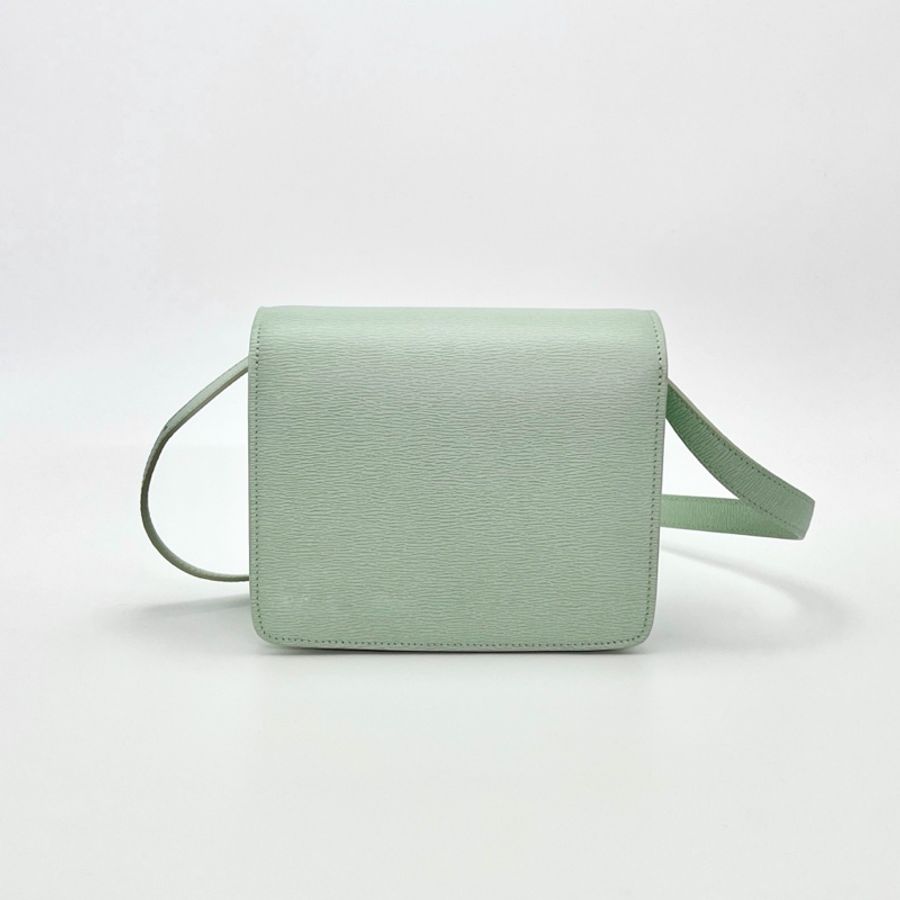 💚 威選精品|CELINE Mini Box 綠色金扣 豆腐包 💚-2