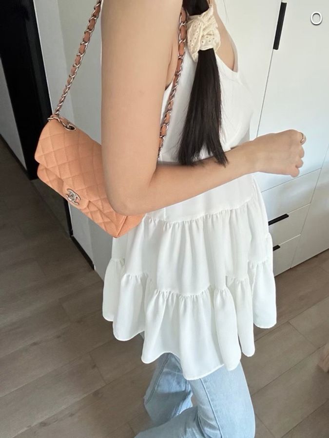 🧡 威選精品|CHANEL Classic Flap 大 Mini 磨砂牛皮 銀扣鏈條包 🧡-2