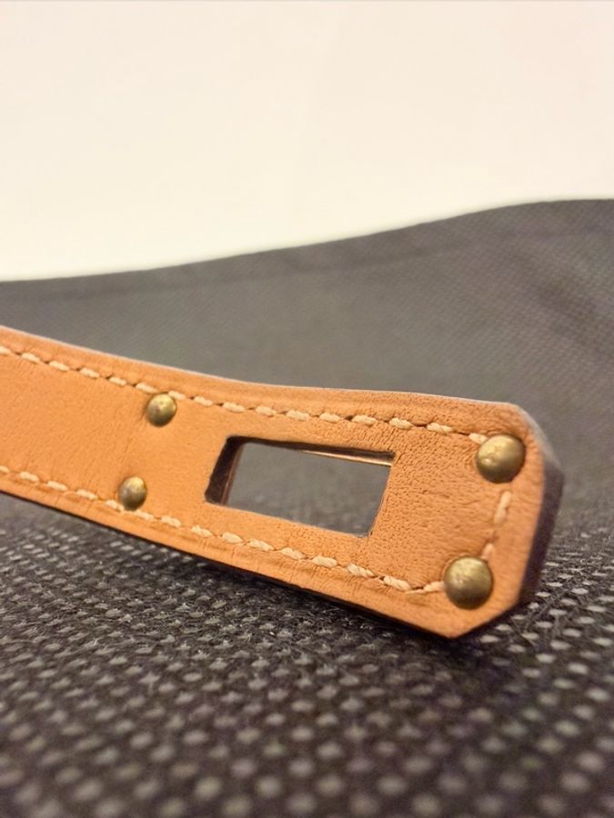 Hermes 18大象灰Epsom 玫瑰金double Kelly 手環-15