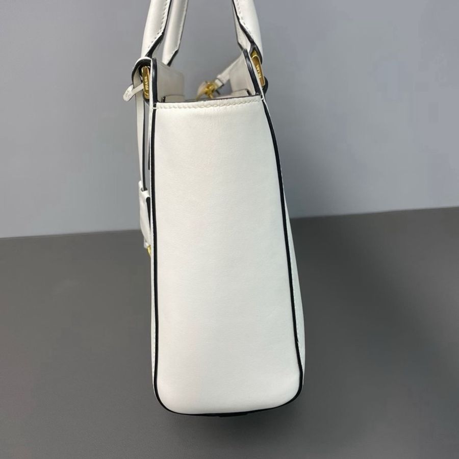 🤍 威選精品|PRADA 白色 Saffiano 十字紋 手提肩背包 🤍-10