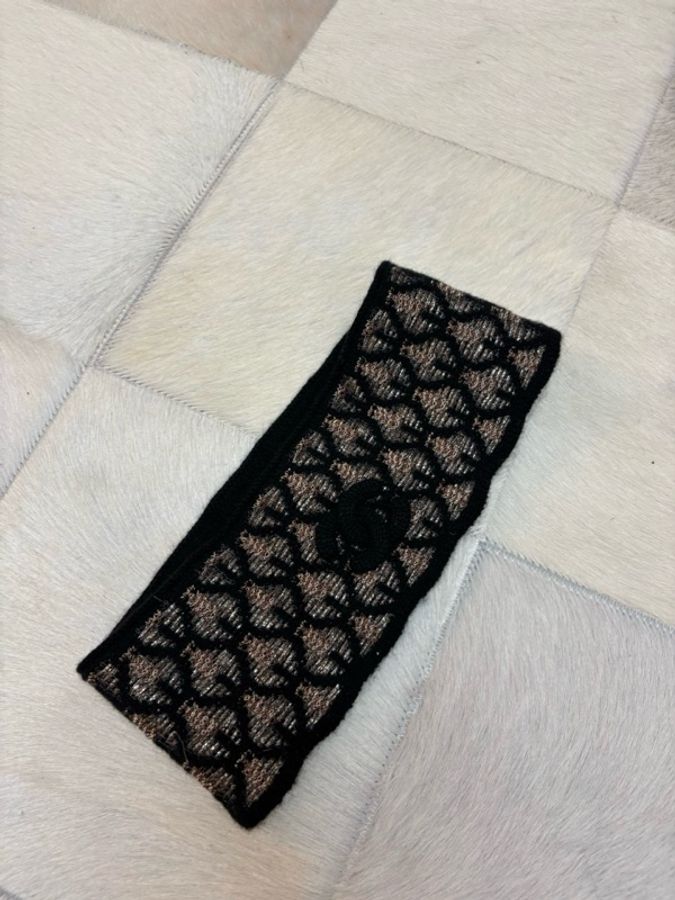 CHANEL 香奈兒雙C logo髮帶 頭帶 髮帶-3